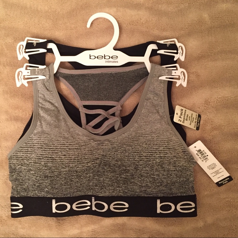 🏃🏾‍♀️SALE🏃🏾‍♀️Bebe Logo Bra 2-Set